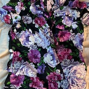 Floral Short Sleeve Shirt and Shorts Set